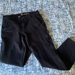 WOMENS CARHARTT RUGGED FLEX® RELAXED FIT TWILL DOUBLE-FRONT WORK PANT | 6 Reg